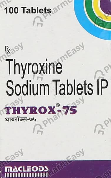 Thyrox 75mcg Bottle Of 100 Tablets