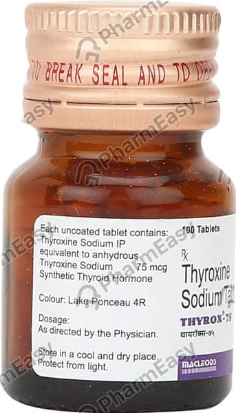 Thyrox 75mcg Bottle Of 100 Tablets