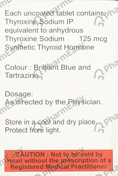 Thyrox 125mcg Bottle Of 100 Tablets