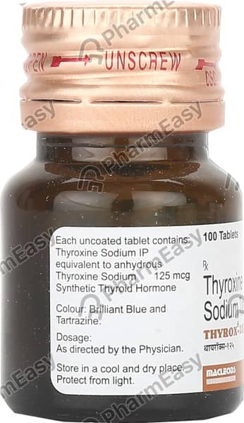 Thyrox 125mcg Bottle Of 100 Tablets