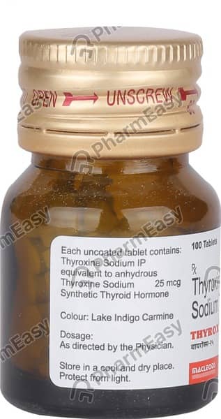Thyrox 25mcg Bottle Of 100 Tablets