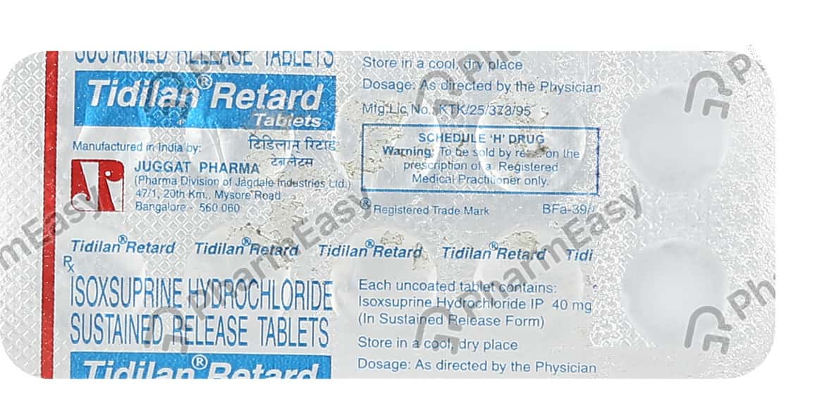 Tidilan Retard 40 MG Tablet 10 Uses Side Effects Price Dosage 