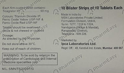 Tikleen 90mg Strip Of 10 Tablets