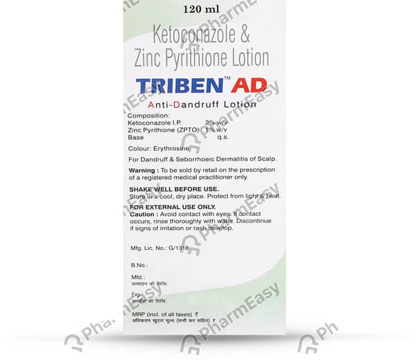 Triben Ad Bottle Of 120ml Anti Dandruff Lotion