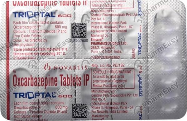 Trioptal 600mg Strip Of 10 Tablets