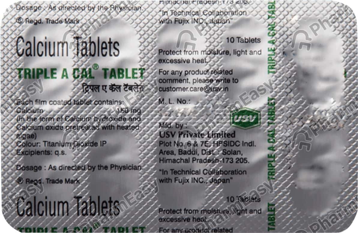 Tripleacal 150 MG Capsule (10) Uses, Side Effects, Price, Dosage