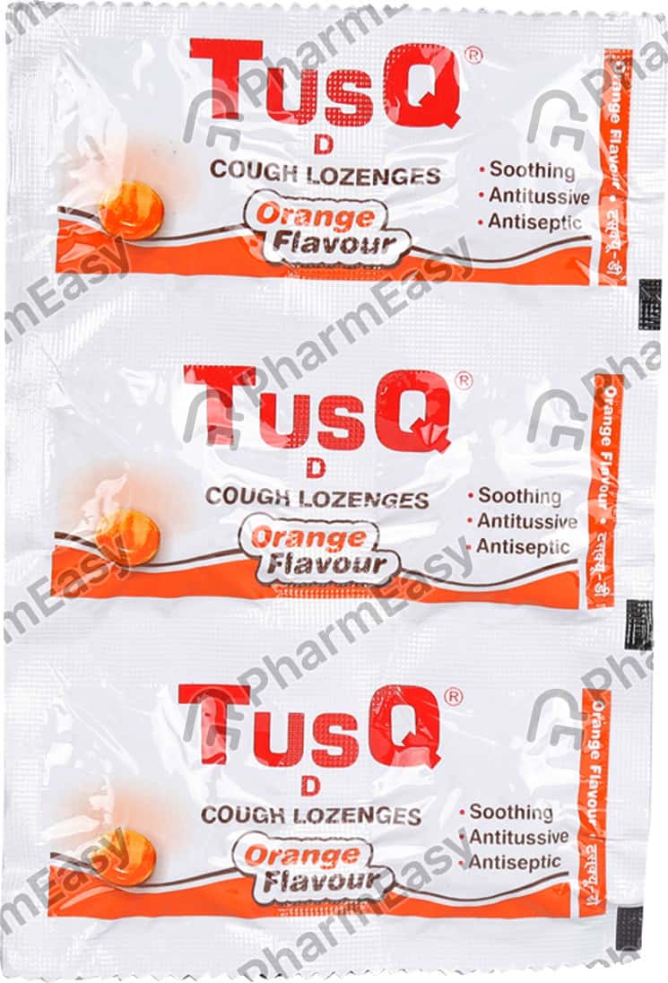 Tusq D Orange Flavour Strip Of 6 Lozenges