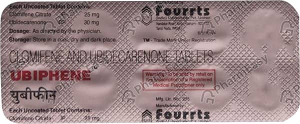 Ubiphene 25Mg Strip Of 10 Tablets