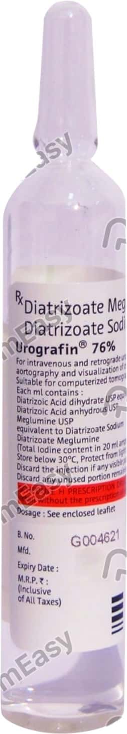 Urografin 76 % Injection (20): Uses, Side Effects, Price & Dosage ...