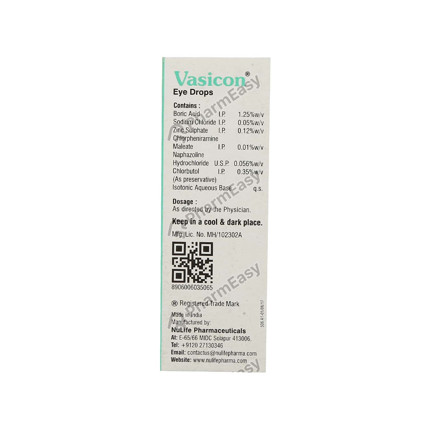 Buy Vasicon Eye Drops Online at Flat 18 OFF* PharmEasy