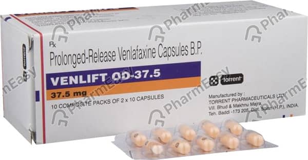 Venlift Od 37.5Mg Strip Of 10 Capsules