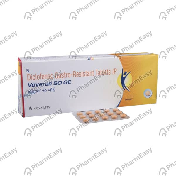 Voveran 50mg Strip Of 15 Tablets
