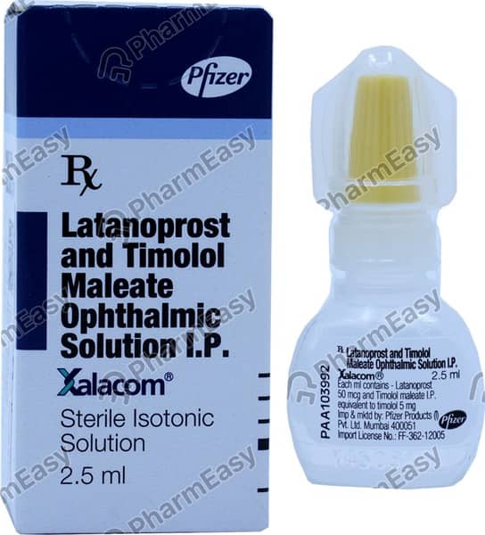 Xalacom Bottle Of 2.5ml Eye Drops