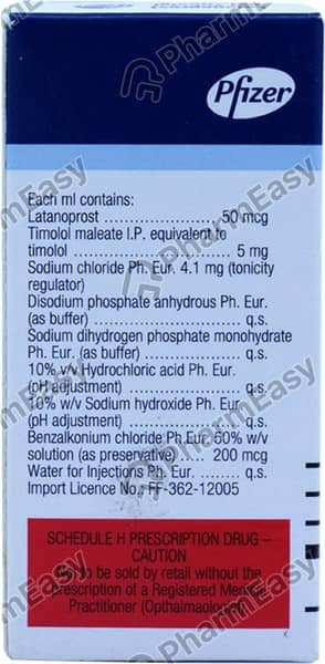 Xalacom Bottle Of 2.5ml Eye Drops