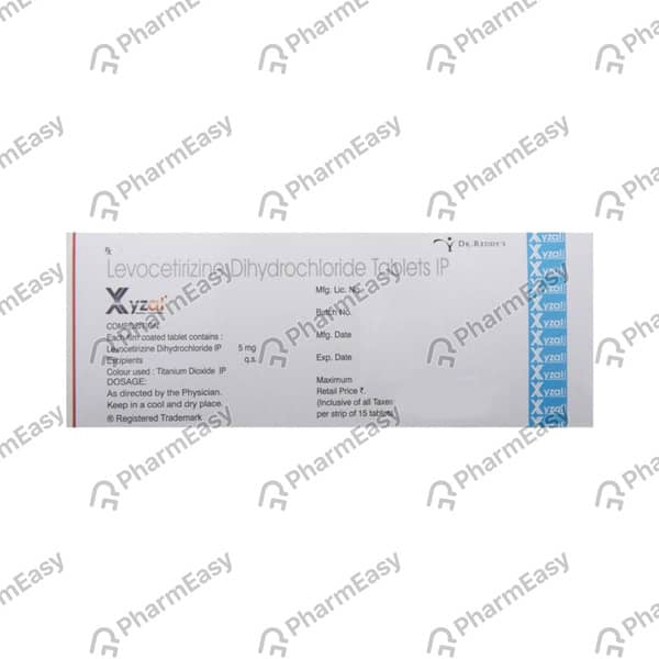 Xyzal 5mg Strip Of 10 Tablets