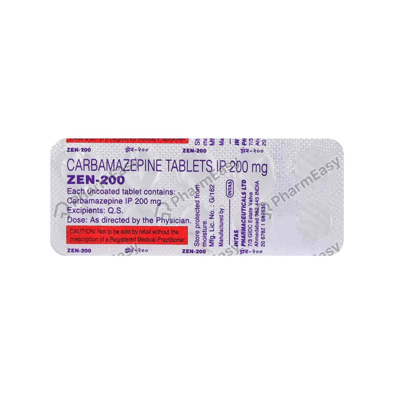 Buy Zen 200mg Tablet Online at flat 15 off PharmEasy