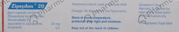 Zipsydon 20Mg Strip Of 10 Capsules