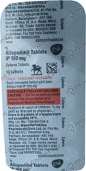 ZYLORIC 100MG STRIP OF 10 TABLETS
