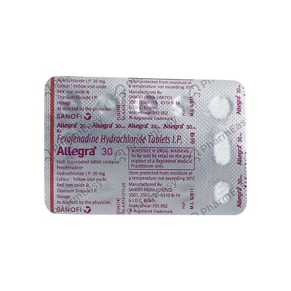 Allegra 30mg Tablet
