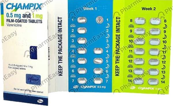 Champix 0.5mg/1mg Tablets (Starter Pack) 25'S