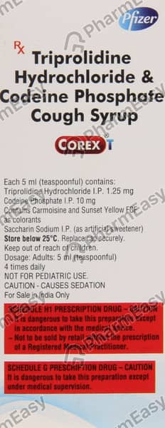 Corex T Cough Bottle Of 100ml Syrup