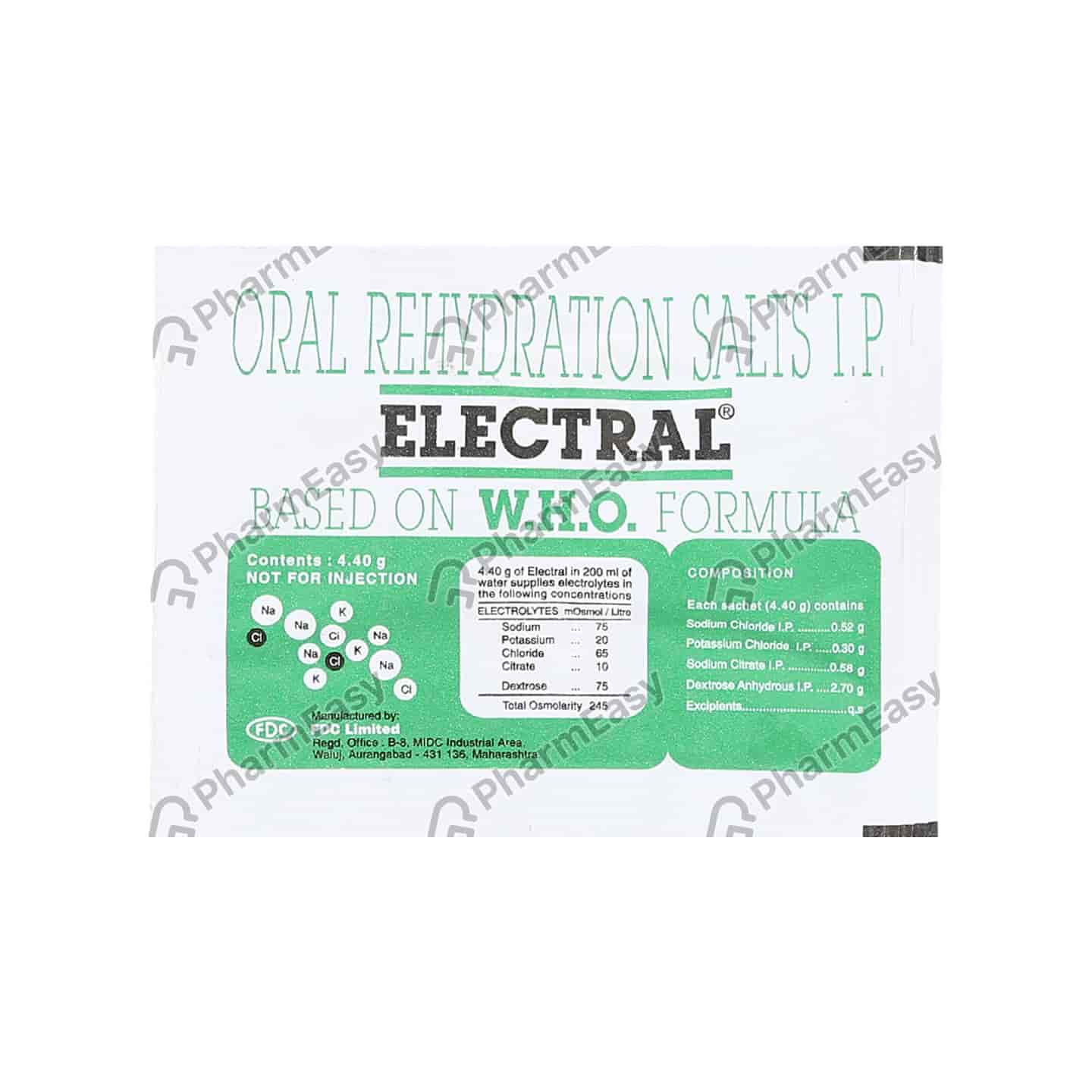 Electral Sachet Of 4.4gm Oral Powder