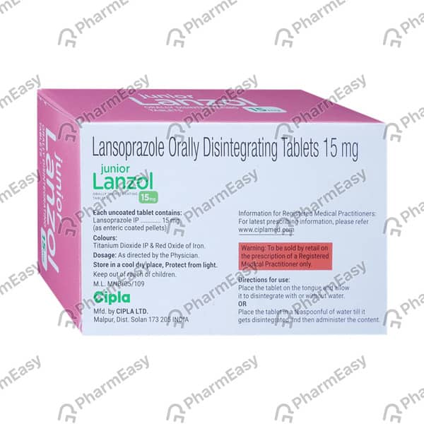 Junior Lanzol 15mg Strip Of 10 Tablets