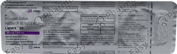 Lmwx 60mg Pre Filled Syringe Of 0.6ml Injection