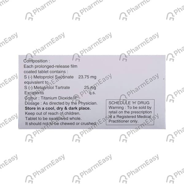Metapro Xl 25Mg Strip Of 10 Tablets