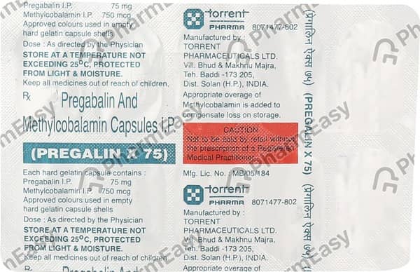Pregalin X 75Mg Bottle Of 10 Capsules