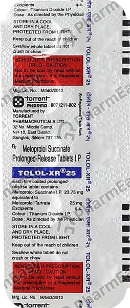 Tolol Xr 25Mg Strip Of 10 Tablets