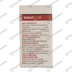 TAZACT 1.125GM DRY VIAL OF 1 POWDER FOR INJECTION