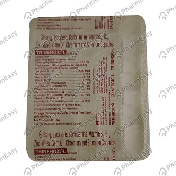 Trinergic L Strip Of 10 Capsules