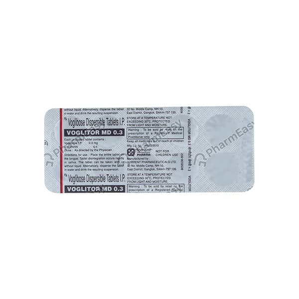 Voglitor Md 0.3Mg Strip Of 10 Tablets