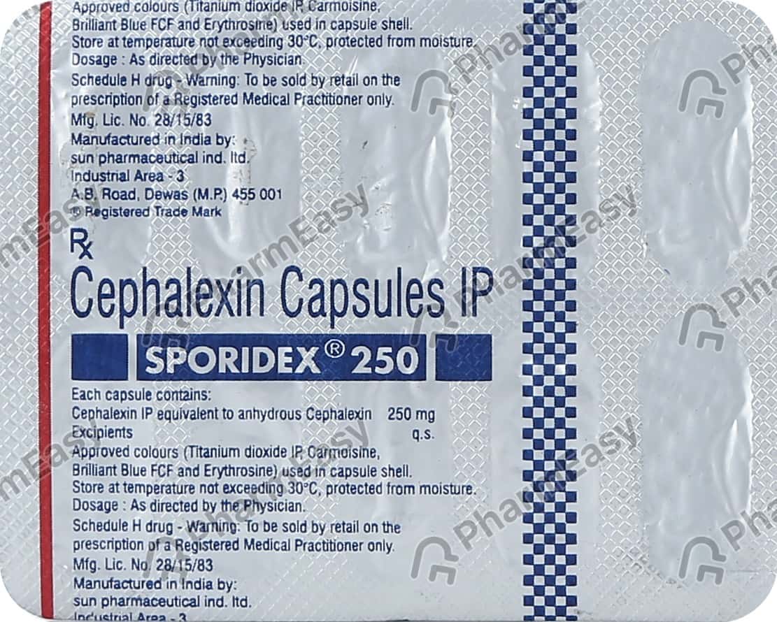 Sporidex 250 MG Capsule (10) Uses, Side Effects, Price & Dosage