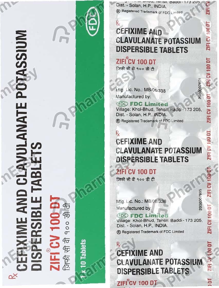 Zifi Cv Dt 100mg Strip Of 10 Tablets Uses, Side Effects, Price & Dosage PharmEasy