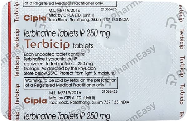 टर्बिशिप 250एमजी की स्ट्रिप 7 टैबलेट्स