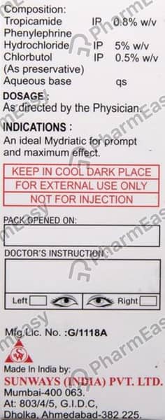 Tropicacyl Plus Eye Drops 3ml