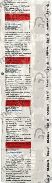 रैबेज़ डी की स्ट्रिप 10 कैप्सूल्स