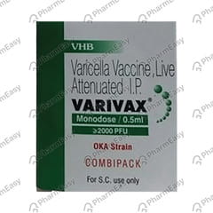 VARIVAX DRY VIAL OF 0.5ML POWDER FOR VACCINE