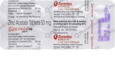 Zinconia 50mg Strip Of 10 Tablets