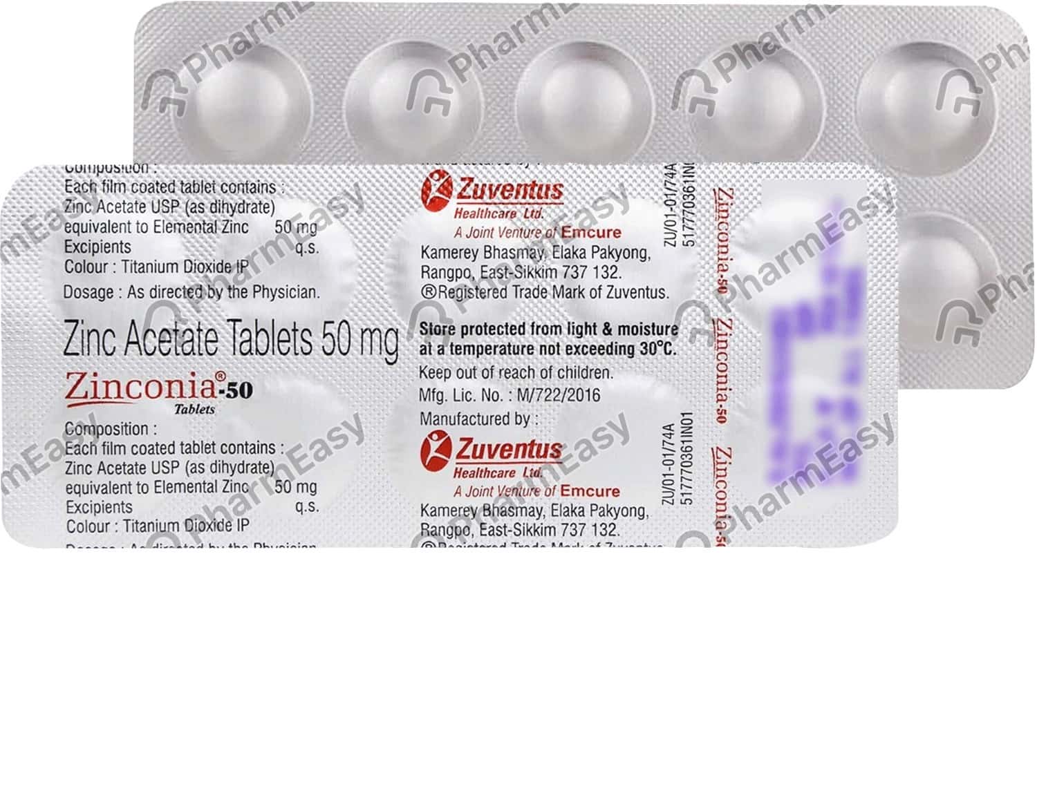 Zinconia 50 MG Tablet (10) Uses, Side Effects, Dosage, Composition