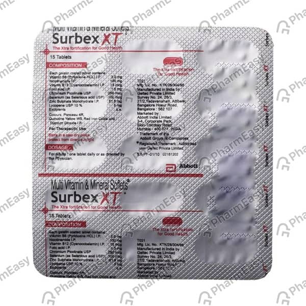Surbex Xt Strip Of 10 Tablets