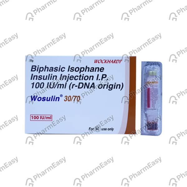 Wosulin 30/70 100Iu Cartridge Of 3Ml Suspension For Injection