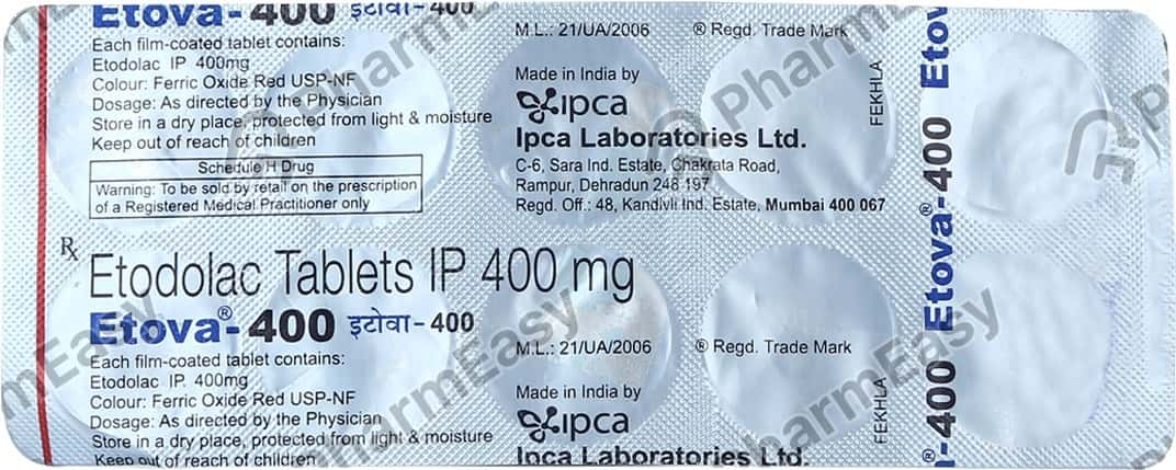 Etova 400mg Strip Of 10 Tablets