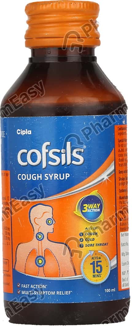 Cofsils 3 Way Action Bottle Of 100ml Cough Syrup