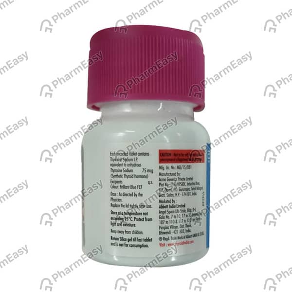 Thyronorm 75mcg Bottle Of 100 Tablets