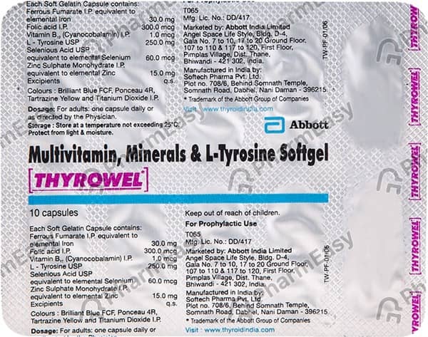 Thyrowel Strip Of 10 Capsules