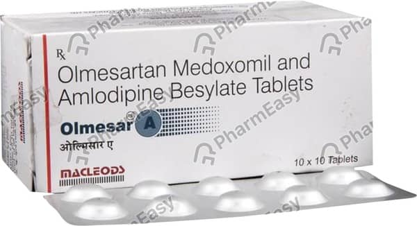 Olmesar A 20Mg Strip Of 10 Tablets
