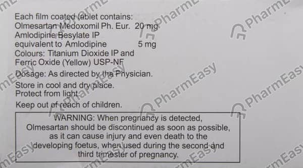 Olmesar A 20Mg Strip Of 10 Tablets